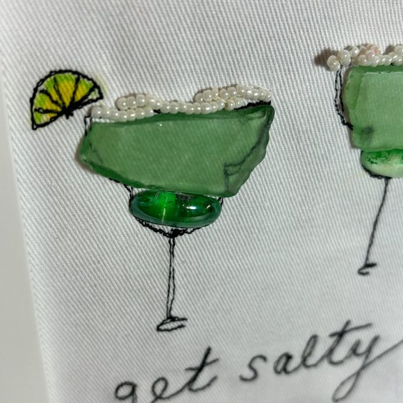 Get Salty Embroidered Art with Sea Glass - Picture 3 of 4